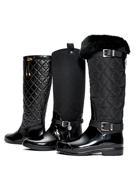 michael kors black evening shoes|michael kors black quilted boots.